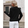 Zeagoo Sweaters for Women Cropped Crewneck Basic 2026 Trendy Fall Tops(Black)