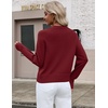 Zeagoo Sweaters for Women Cropped Crewneck Basic 2026 Trendy Fall Tops(Wine Red)