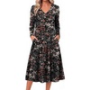 Zeagoo Dresses for Womens Long Sleeve Midi Dress Fall Casual A Line Dress(Floral)