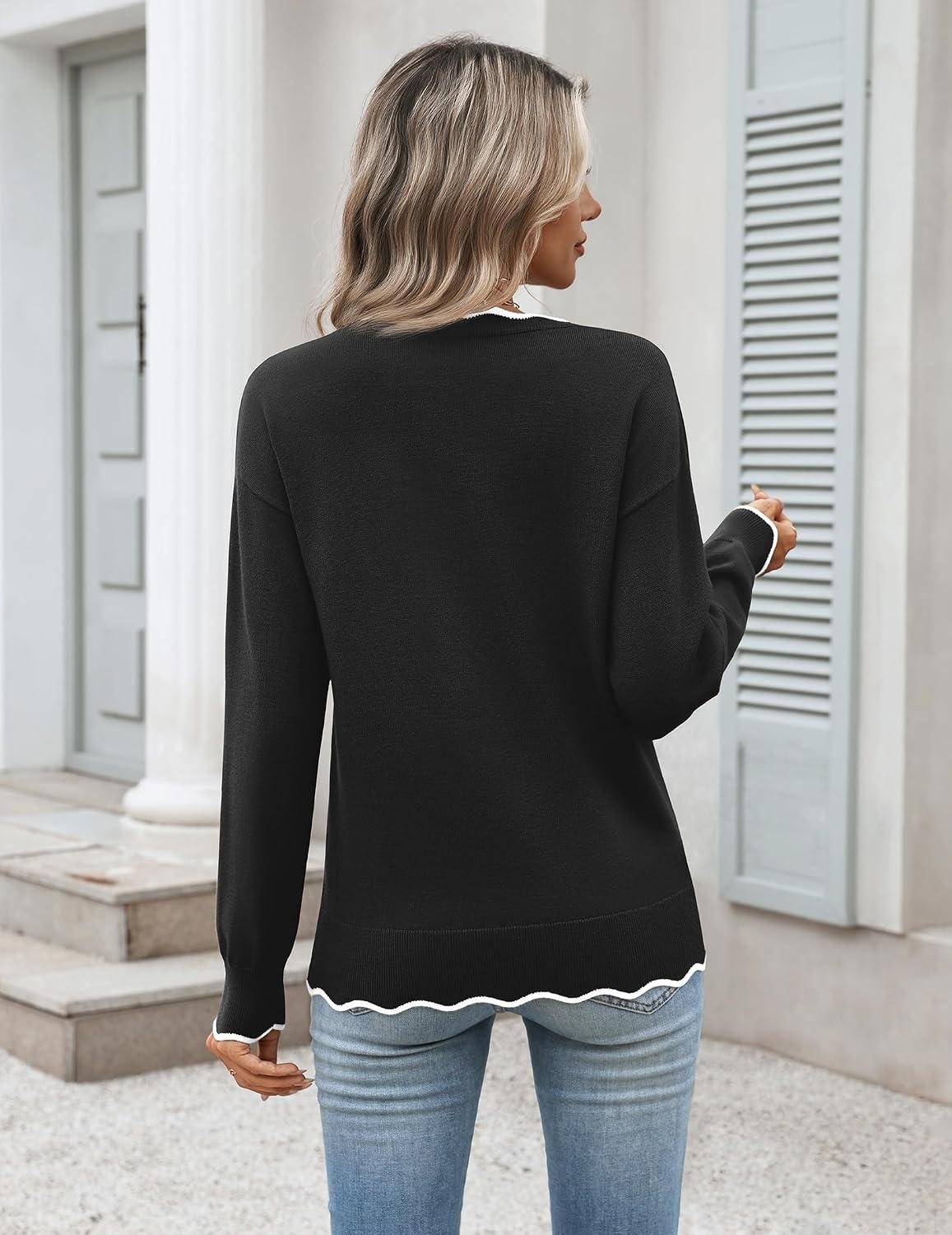 image:imageZeagoo Sweaters for Women 2026 Fall Outfits Long Sleeve Winter ClothesBlack
