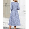 Zeagoo 3/4 Sleeve Women’s Dress Casual Aline Summer Fall Midi Long Dresses(Jh529)