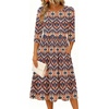 Zeagoo 3/4 Sleeve Women’s Dress Casual Aline Summer Fall Midi Long Dresses(Mz379)