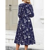 Zeagoo 3/4 Sleeve Women’s Dress Casual Aline Summer Fall Midi Long Dresses(Sf180)