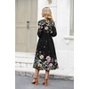 Zeagoo 3/4 Sleeve Women’s Dress Casual Aline Summer Fall Midi Long Dresses(Wf120)