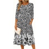 Zeagoo 3/4 Sleeve Women’s Dress Casual Aline Summer Fall Midi Long Dresses(Xh523)