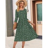 Zeagoo 3/4 Sleeve Women’s Dress Casual Aline Summer Fall Midi Long Dresses(Xh527)