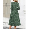 Zeagoo 3/4 Sleeve Women’s Dress Casual Aline Summer Fall Midi Long Dresses(Xh527)