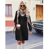 Zeagoo Fall Dresses for Women Long Sleeve Casual Pleated V Neck Dress 2026 A Line Tunic Dress(A-black)
