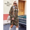 Zeagoo Fall Dresses for Women Long Sleeve Casual Pleated V Neck Dress 2026 A Line Tunic Dress(C26 Boho Printed)
