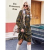 Zeagoo Fall Dresses for Women Long Sleeve Casual Pleated V Neck Dress 2026 A Line Tunic Dress(C26 Chic Printed)