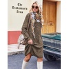 Zeagoo Fall Dresses for Women Long Sleeve Casual Pleated V Neck Dress 2026 A Line Tunic Dress(C26 Leopard Print)