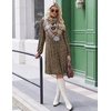 Zeagoo Fall Dresses for Women Long Sleeve Casual Pleated V Neck Dress 2026 A Line Tunic Dress(C26 Leopard Print)