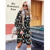 Zeagoo Fall Dresses for Women Long Sleeve Casual Pleated V Neck Dress 2026 A Line Tunic Dress(Halloween Print)