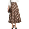 Zeagoo Plaid Skirts for Women Elastic Waist Aline Tartan Skirt with Pockets(Gz919)