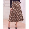 Zeagoo Plaid Skirts for Women Elastic Waist Aline Tartan Skirt with Pockets(Gz919)