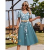 Zeagoo Summer Casual Dress for Womens Floral Midi Sundress with Pockets(Floral-4)