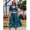 Zeagoo Summer Casual Dress for Womens Floral Midi Sundress with Pockets(Sf365)