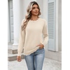 Zeagoo Sweaters for Women 2026 Fall Outfits Long Sleeve Winter Clothes(Apricot)