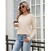 Zeagoo Sweaters for Women 2026 Fall Outfits Long Sleeve Winter Clothes(Apricot)