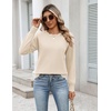Zeagoo Sweaters for Women 2026 Fall Outfits Long Sleeve Winter Clothes(Apricot)