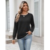 Zeagoo Sweaters for Women 2026 Fall Outfits Long Sleeve Winter Clothes(Black)