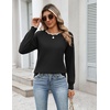 Zeagoo Sweaters for Women 2026 Fall Outfits Long Sleeve Winter Clothes(Black)