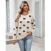 Zeagoo Sweaters for Women 2026 Fall Outfits Long Sleeve Winter Clothes(Bow Black)