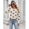 Zeagoo Sweaters for Women 2026 Fall Outfits Long Sleeve Winter Clothes(Bow Black)
