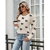Zeagoo Sweaters for Women 2026 Fall Outfits Long Sleeve Winter Clothes(Bow Black)