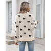 Zeagoo Sweaters for Women 2026 Fall Outfits Long Sleeve Winter Clothes(Bow Black)