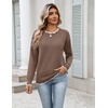 Zeagoo Sweaters for Women 2026 Fall Outfits Long Sleeve Winter Clothes(Brown)