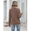 Zeagoo Sweaters for Women 2026 Fall Outfits Long Sleeve Winter Clothes(Brown)