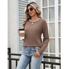Zeagoo Sweaters for Women 2026 Fall Outfits Long Sleeve Winter Clothes(Brown)