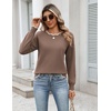 Zeagoo Sweaters for Women 2026 Fall Outfits Long Sleeve Winter Clothes(Brown)