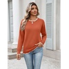 Zeagoo Sweaters for Women 2026 Fall Outfits Long Sleeve Winter Clothes(Caramel)
