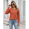 Zeagoo Sweaters for Women 2026 Fall Outfits Long Sleeve Winter Clothes(Caramel)