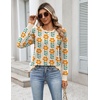 Zeagoo Sweaters for Women 2026 Fall Outfits Long Sleeve Winter Clothes(Flower Apricot)