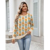 Zeagoo Sweaters for Women 2026 Fall Outfits Long Sleeve Winter Clothes(Flower Apricot)