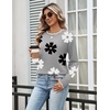Zeagoo Sweaters for Women 2026 Fall Outfits Long Sleeve Winter Clothes(Flower Gray)
