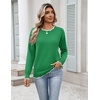 Zeagoo Sweaters for Women 2026 Fall Outfits Long Sleeve Winter Clothes(Green)