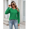 Zeagoo Sweaters for Women 2026 Fall Outfits Long Sleeve Winter Clothes(Green)