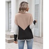 Zeagoo Sweaters for Women 2026 Fall Outfits Long Sleeve Winter Clothes(Khaki & Black)