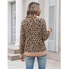 Zeagoo Sweaters for Women 2026 Fall Outfits Long Sleeve Winter Clothes(Leopard Print Camel)