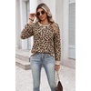 Zeagoo Sweaters for Women 2026 Fall Outfits Long Sleeve Winter Clothes(Leopard Print Camel)