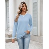 Zeagoo Sweaters for Women 2026 Fall Outfits Long Sleeve Winter Clothes(Light Blue)