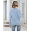 Zeagoo Sweaters for Women 2026 Fall Outfits Long Sleeve Winter Clothes(Light Blue)
