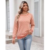 Zeagoo Sweaters for Women 2026 Fall Outfits Long Sleeve Winter Clothes(Orange & White)