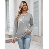 Zeagoo Sweaters for Women 2026 Fall Outfits Long Sleeve Winter Clothes(White Snowflakes)