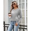 Zeagoo Sweaters for Women 2026 Fall Outfits Long Sleeve Winter Clothes(White Snowflakes)