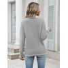 Zeagoo Sweaters for Women 2026 Fall Outfits Long Sleeve Winter Clothes(White Snowflakes)